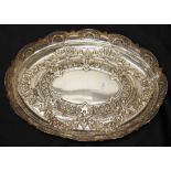 Victorian sterling silver oval dish