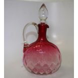 Ruby glass decanter