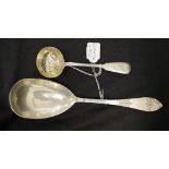 Two various early Russian silver serving spoons