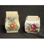 Two small Royal Doulton floral vases