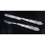 William IV sterling silver knife & fork