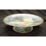 Hand painted continental porcelain compote