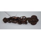 Chinese bronzed ruyi / sceptre