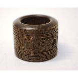 Chinese carved wood archer's ring
