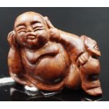 Japanese carved wooden Buddha netsuke