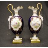 Pair of Antique Royal Worcester ewers