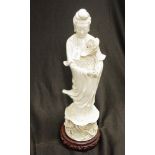 Good Chinese blanc de chine standing deity figure