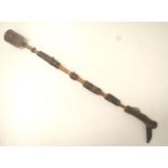 Long natural form wood pipe