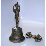 Two early Tibetan brass ritual pieces