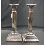 Pair vintage silver plate candlesticks