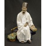 Chinese ceramic seated scribe figure