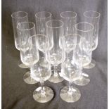 Nine Orrefors Rhapsody champagne flutes