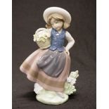 Lladro girl with basket