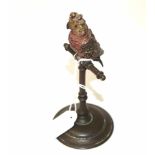 Austrian cold painted bronze parrot figure