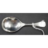 English sterling silver tea caddy spoon