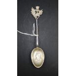 Sterling silver Queen Elizabeth thistle spoon