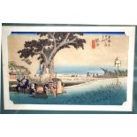 Japanese framed woodblock print