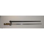 French brass handle Epee lebel bayonet