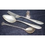 Dutch silver spoon and fork set