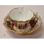 German porcelain teacup and saucer