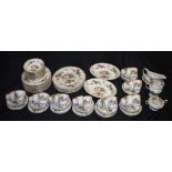 Extensive Crown Staffordshire "Pagoda" dinner set