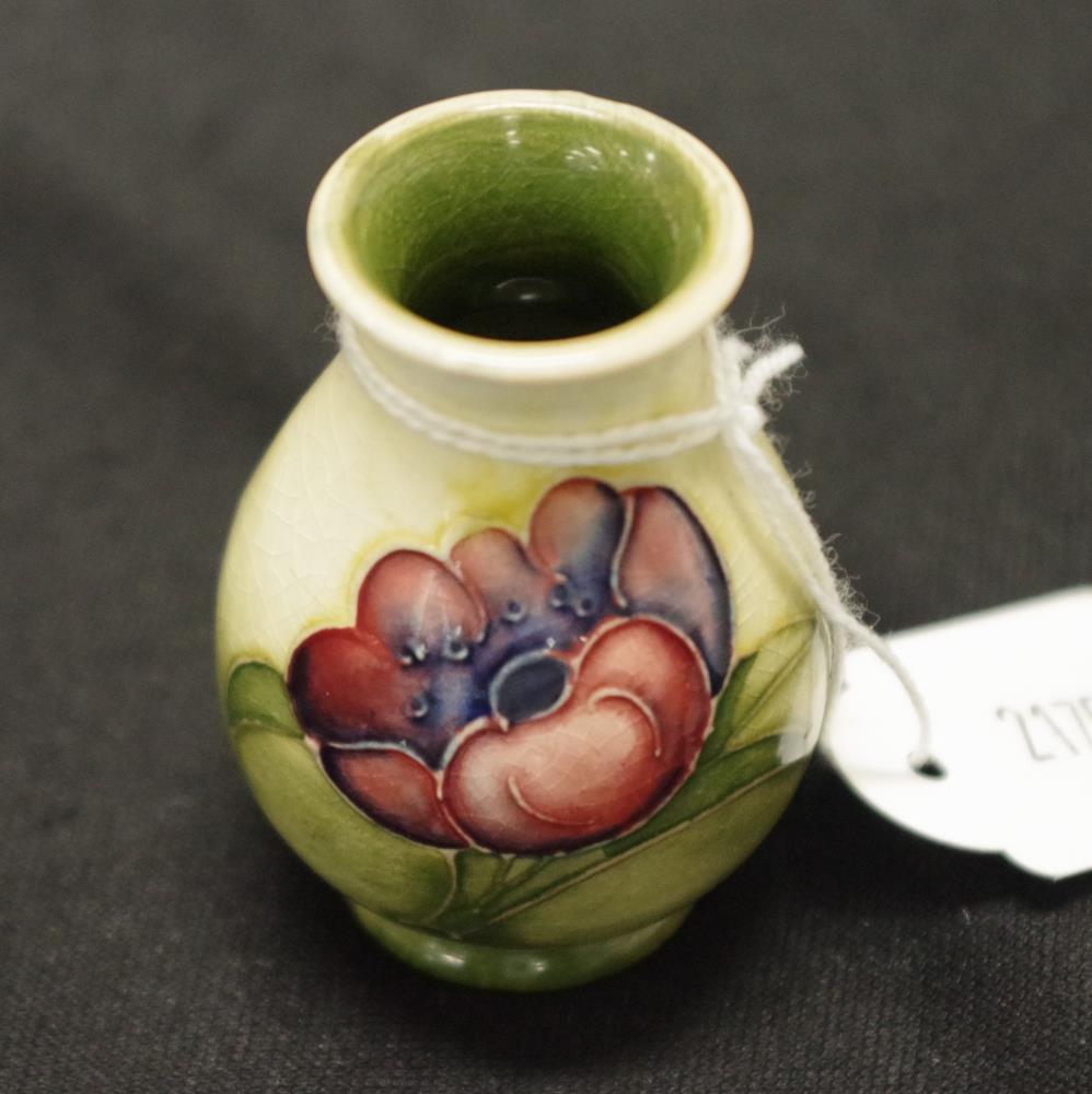 Miniature Moorcroft Anemone vase - Image 2 of 3