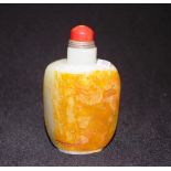 Large Chinese carved jade snuff bottle