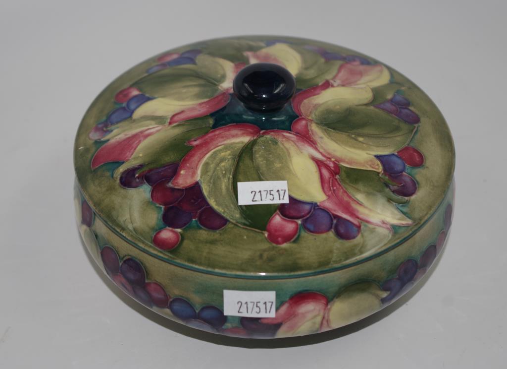 William Moorcroft leaf & berry lidded bowl