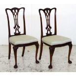 Pair of Georgian style dining chairs