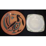 Spanish decorated terracotta plate