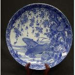 Early Japanese blue & white porcelain charger