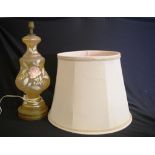 Victorian pink glass lamp
