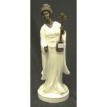 Minton porcelain & bronze geisha figurine