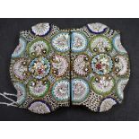 Italian micro mosaic belt buckle