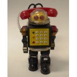 Vintage toy telephone robot