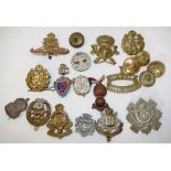 Quantity of Military hat badges and buttons
