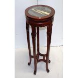 Chinese carved wood pedestal stand