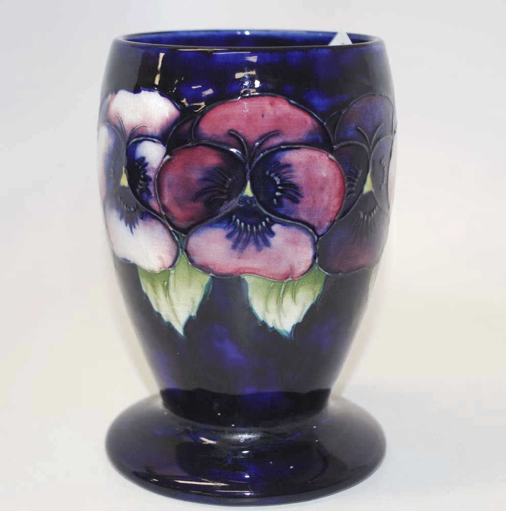 William Moorcroft pansy footed vase