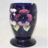 William Moorcroft pansy footed vase