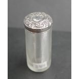 Sterling silver lidded glass match striker