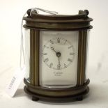 Early brass cased boudoir carriage clock