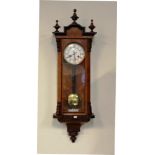 Wood cased Vienna Regulator wall clock