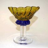 Kosta Boda Goran Warff flower glass footed bowl