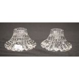 Pair Baccarat France crystal candle holders