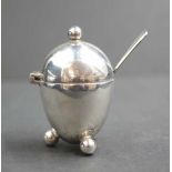 Victorian sterling silver mustard pot