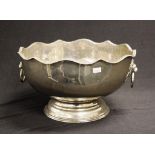 Large English silver plate punch bowl