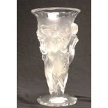 Desna Bohemian frosted nude lady & grape vase