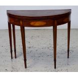 Antique Sheraton Revival demi-lune card table