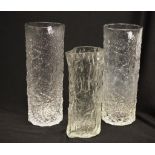 Three Iittala Finland glass vases