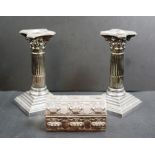 Pair vintage silver plate candlesticks